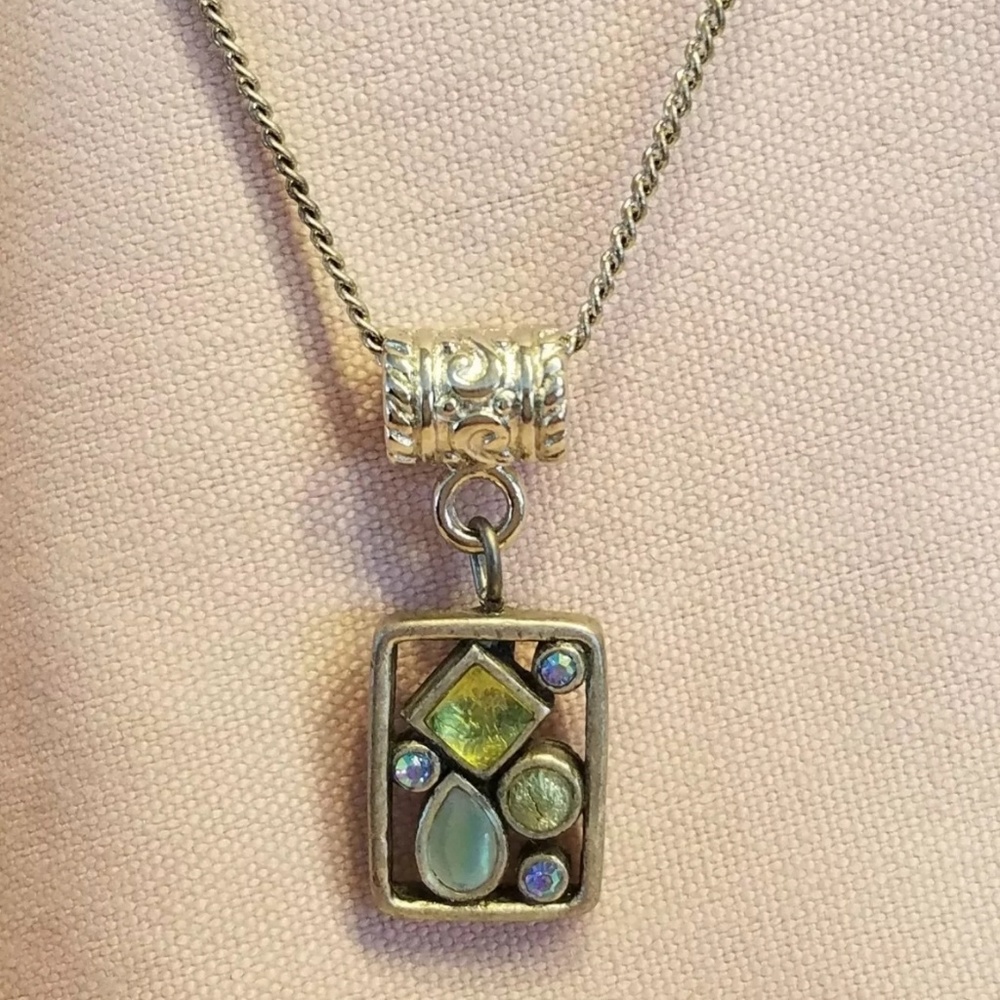 Lia Sophia Pendant Necklace Glass Cats eye